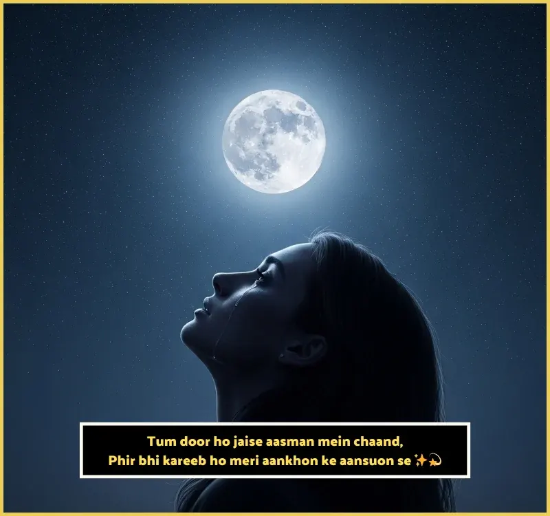 Moon Shayari in English for Girl
